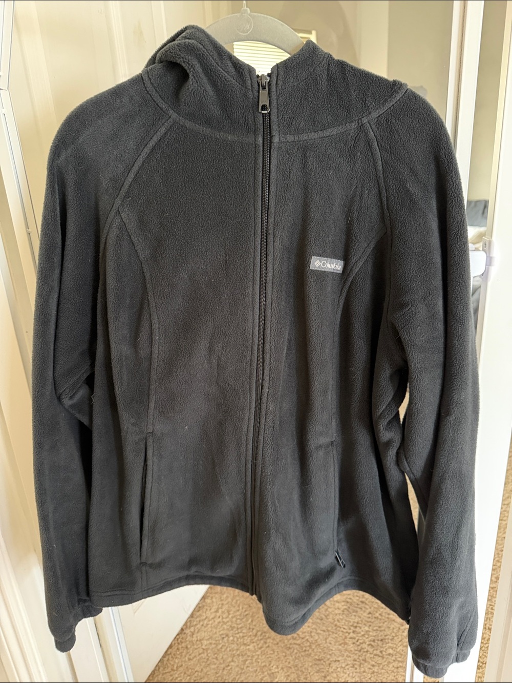 Columbia Charcoal Gray Full-Zip Hooded Fleece Jacket